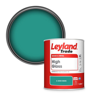 Leyland Trade Wood & Metal High Gloss Paint (S 3050-B60G) 1L from B&Q