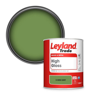 Leyland Trade Wood & Metal High Gloss Paint (S 3050-G30Y) 1L from B&Q