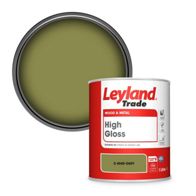 Leyland Trade Wood & Metal High Gloss Paint (S 4040-G60Y) 1L from B&Q