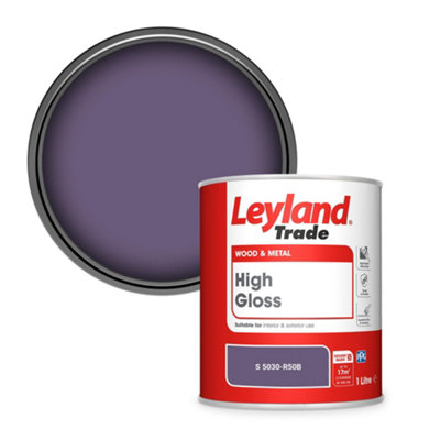 Leyland Trade Wood & Metal High Gloss Paint (S 5030-R50B) 1L from B&Q