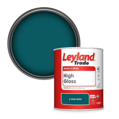 Leyland Trade Wood & Metal High Gloss Paint (S 5540-B20G) 1L from B&Q