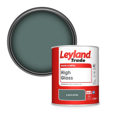 Leyland Trade Wood & Metal High Gloss Paint (S 6010-B70G) 1L from B&Q