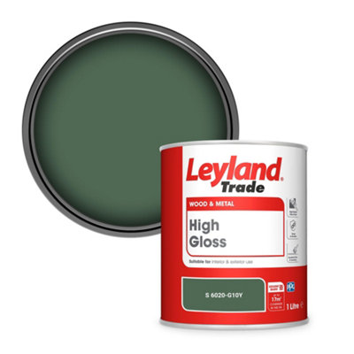 Leyland Trade Wood & Metal High Gloss Paint (S 6020-G10Y) 1L from B&Q