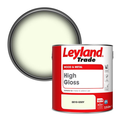 Leyland Trade Wood & Metal High Gloss Paint (0010-G50Y) 2.5L from B&Q