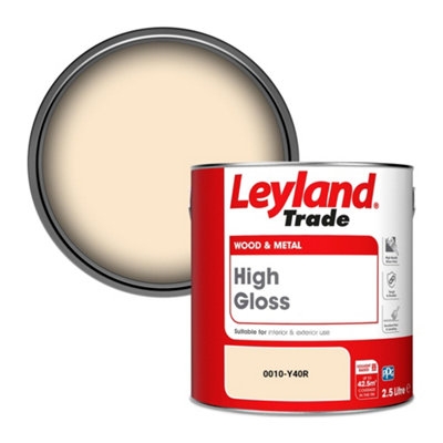Leyland Trade Wood & Metal High Gloss Paint (0010-Y40R) 2.5L from B&Q