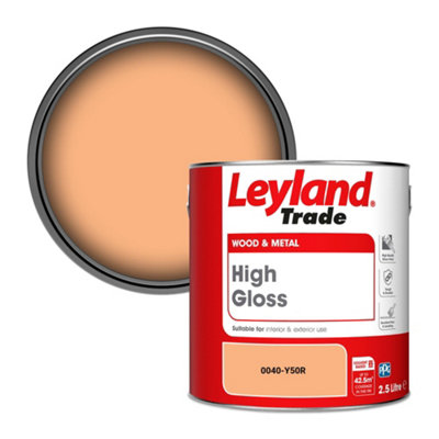 Leyland Trade Wood & Metal High Gloss Paint (0040-Y50R) 2.5L from B&Q