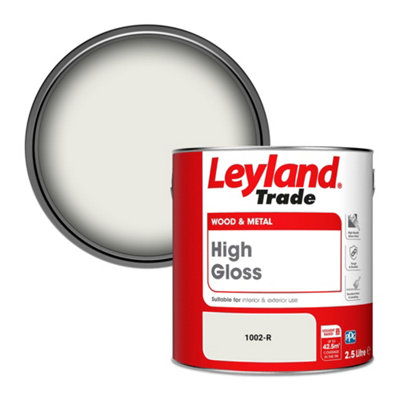 Leyland Trade Wood & Metal High Gloss Paint (1002-R) 2.5L from B&Q