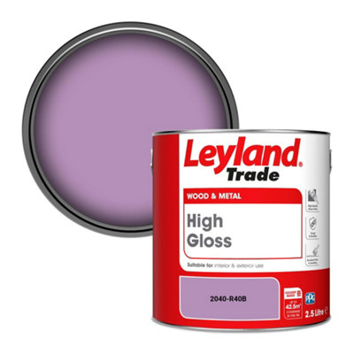 Leyland Trade Wood & Metal High Gloss Paint (2040-R40B) 2.5L from B&Q