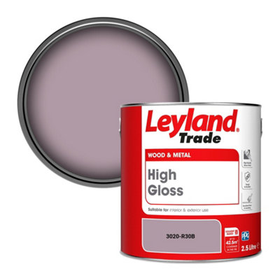 Leyland Trade Wood & Metal High Gloss Paint (3020-R30B) 2.5L from B&Q