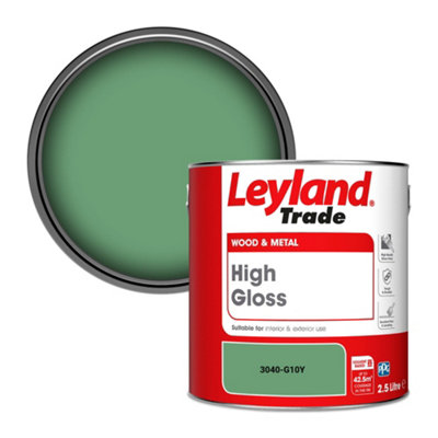 Leyland Trade Wood & Metal High Gloss Paint (3040-G10Y) 2.5L from B&Q