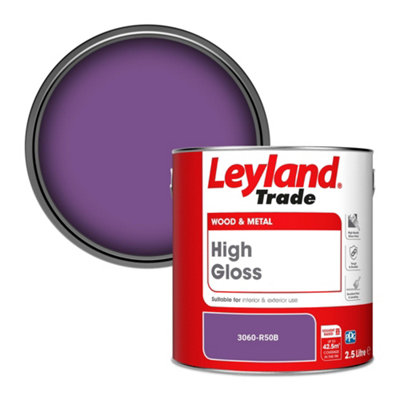 Leyland Trade Wood & Metal High Gloss Paint (3060-R50B) 2.5L from B&Q