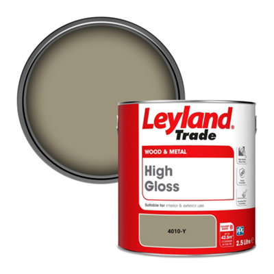 Leyland Trade Wood & Metal High Gloss Paint (4010-Y) 2.5L from B&Q