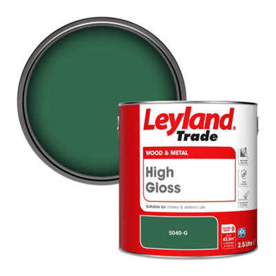 Leyland Trade Wood & Metal High Gloss Paint (5040-G) 2.5L from B&Q