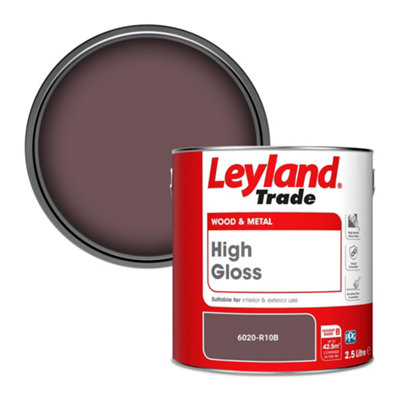 Leyland Trade Wood & Metal High Gloss Paint (6020-R10B) 2.5L from B&Q