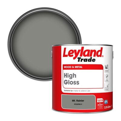 B&Q -  Wood & Metal High Gloss Paint Mt. Rainier (Ppg0998-5) 2.5L