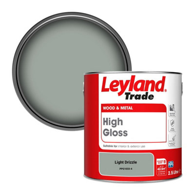 Leyland Trade Wood & Metal High Gloss Paint Light Drizzle (Ppg1033-4) 2.5L from B&Q
