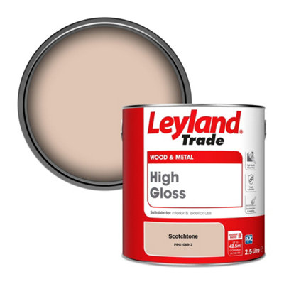 Leyland Trade Wood & Metal High Gloss Paint Scotchtone (Ppg1069-2) 2.5L from B&Q