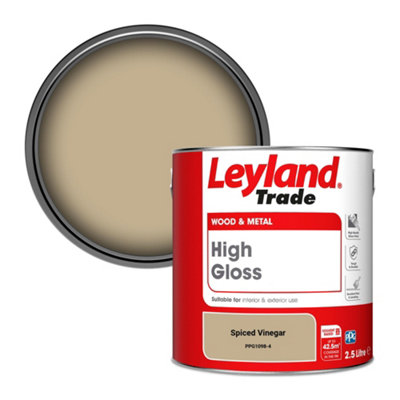 Leyland Trade Wood & Metal High Gloss Paint Spiced Vinegar (Ppg1098-4) 2.5L from B&Q