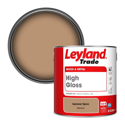 Leyland Trade Wood & Metal High Gloss Paint Summer Spice (Ppg16-02) 2.5L from B&Q
