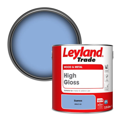 Leyland Trade Wood & Metal High Gloss Paint Suenos (Ppg17-01) 2.5L from B&Q