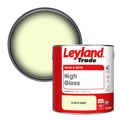 Leyland Trade Wood & Metal High Gloss Paint (S 0515-G60Y) 2.5L from B&Q