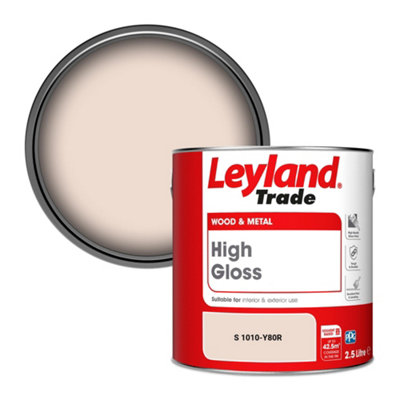Leyland Trade Wood & Metal High Gloss Paint (S 1010-Y80R) 2.5L from B&Q