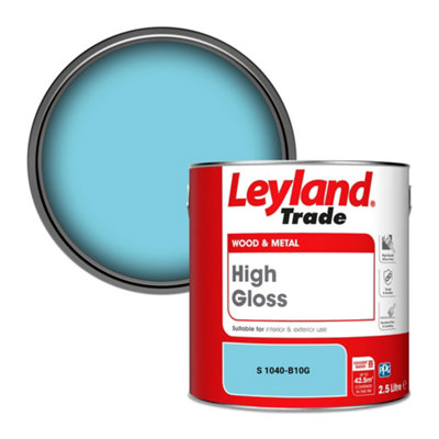 Leyland Trade Wood & Metal High Gloss Paint (S 1040-B10G) 2.5L from B&Q