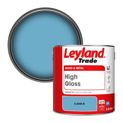 Leyland Trade Wood & Metal High Gloss Paint (S 2040-B) 2.5L from B&Q