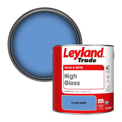 Leyland Trade Wood & Metal High Gloss Paint (S 2050-R80B) 2.5L from B&Q