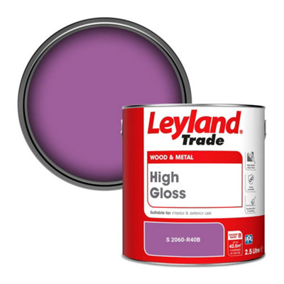 Leyland Trade Wood & Metal High Gloss Paint (S 2060-R40B) 2.5L from B&Q