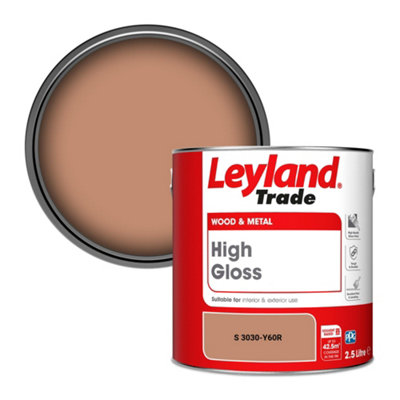 Leyland Trade Wood & Metal High Gloss Paint (S 3030-Y60R) 2.5L from B&Q