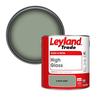 Leyland Trade Wood & Metal High Gloss Paint (S 4010-G30Y) 2.5L from B&Q