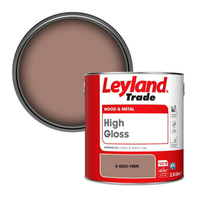 Leyland Trade Wood & Metal High Gloss Paint (S 4020-Y80R) 2.5L from B&Q