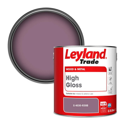 Leyland Trade Wood & Metal High Gloss Paint (S 4030-R30B) 2.5L from B&Q
