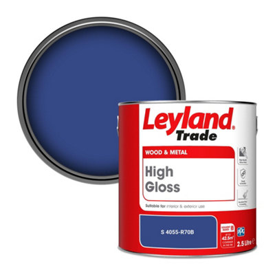 Leyland Trade Wood & Metal High Gloss Paint (S 4055-R70B) 2.5L from B&Q