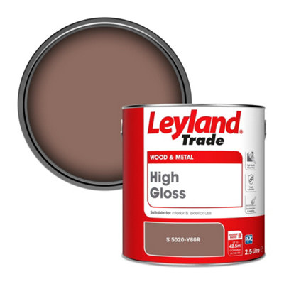 Leyland Trade Wood & Metal High Gloss Paint (S 5020-Y80R) 2.5L from B&Q
