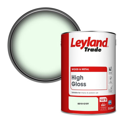 Leyland Trade Wood & Metal High Gloss Paint (0010-G10Y) 5L from B&Q