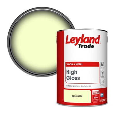 Leyland Trade Wood & Metal High Gloss Paint (0020-G50Y) 5L from B&Q