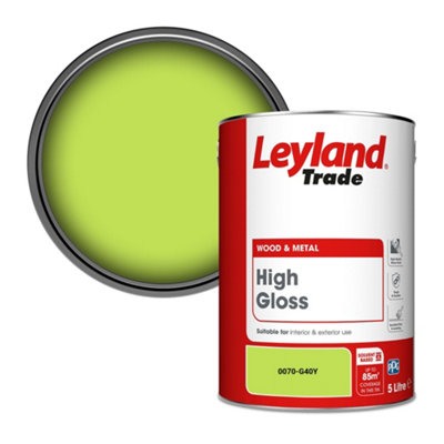 Leyland Trade Wood & Metal High Gloss Paint (0070-G40Y) 5L from B&Q