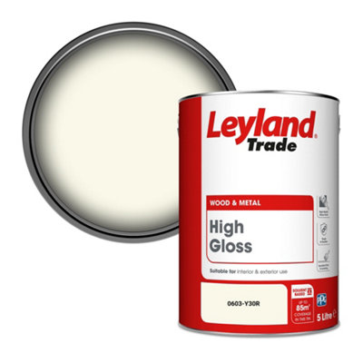 Leyland Trade Wood & Metal High Gloss Paint (0603-Y30R) 5L from B&Q