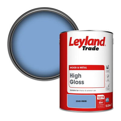 Leyland Trade Wood & Metal High Gloss Paint (2040-R80B) 5L from B&Q