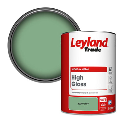 Leyland Trade Wood & Metal High Gloss Paint (3030-G10Y) 5L from B&Q