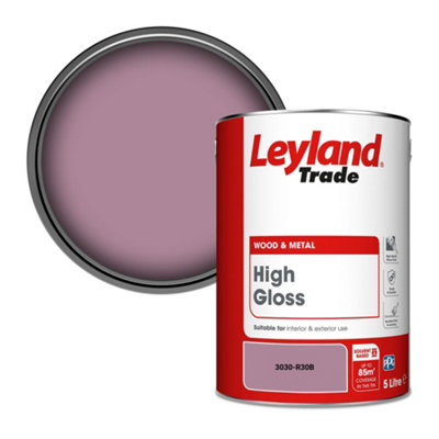 Leyland Trade Wood & Metal High Gloss Paint (3030-R30B) 5L from B&Q