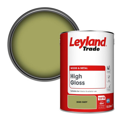 Leyland Trade Wood & Metal High Gloss Paint (3040-G60Y) 5L from B&Q