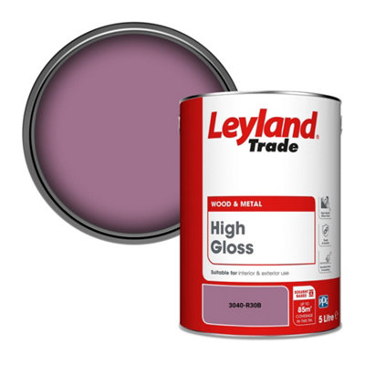 Leyland Trade Wood & Metal High Gloss Paint (3040-R30B) 5L from B&Q