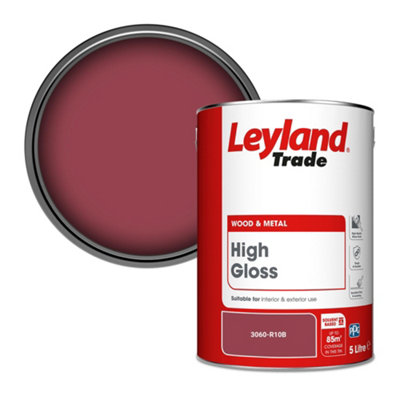 Leyland Trade Wood & Metal High Gloss Paint (3060-R10B) 5L from B&Q