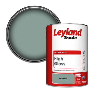 Leyland Trade Wood & Metal High Gloss Paint (4010-B90G) 5L from B&Q