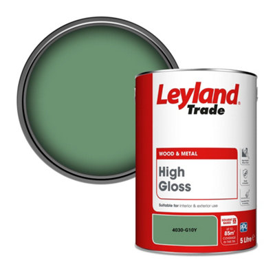 Leyland Trade Wood & Metal High Gloss Paint (4030-G10Y) 5L from B&Q