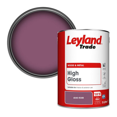 Leyland Trade Wood & Metal High Gloss Paint (4040-R30B) 5L from B&Q
