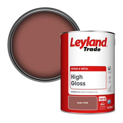 Leyland Trade Wood & Metal High Gloss Paint (4040-Y90R) 5L from B&Q
